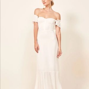 Reformation butterfly dress in ivory